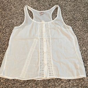 NWOT white laced tank top!